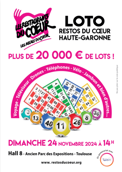 Loto Restos du Coeur de Haute-Garonne - 24 novembre 2024 (14h)